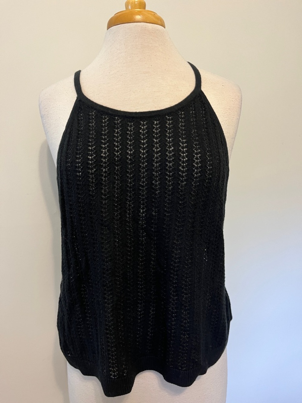 NWT Crochet Halter Tank Top Womens XXL Open Knit